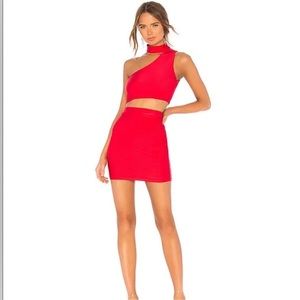 NWT Superdown Red Skirt Set